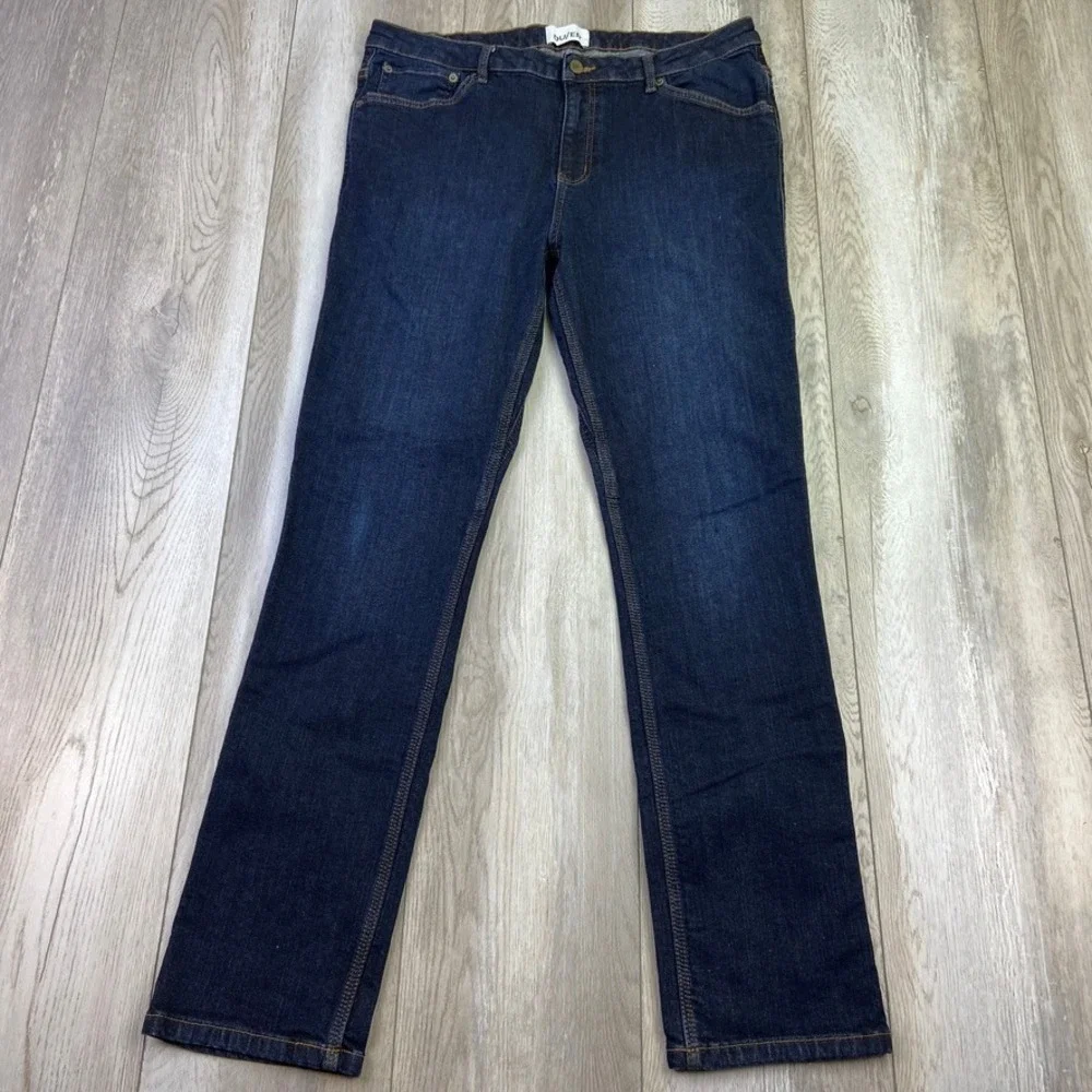 DU/ER Duer Jeans Womens  34x32 Blue Fireside Denim Mid Rise Slim Straight - Picture 2 of 16
